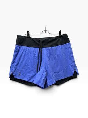 On Cloud Run On Clouds Women's Performance Running Shorts Size XL , Blue/Black